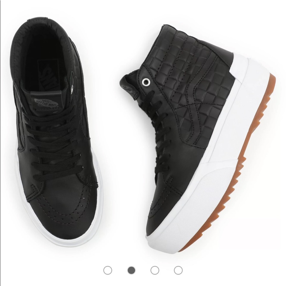 Vans SK8-Hi Stacked Emboss Check sneakers in black